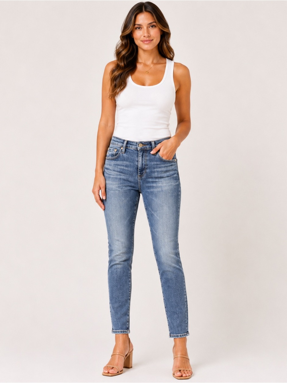 AG Adriano Goldschmied AG-ED Denim Skinny Jeans Women's 27R Medium Wash Premium